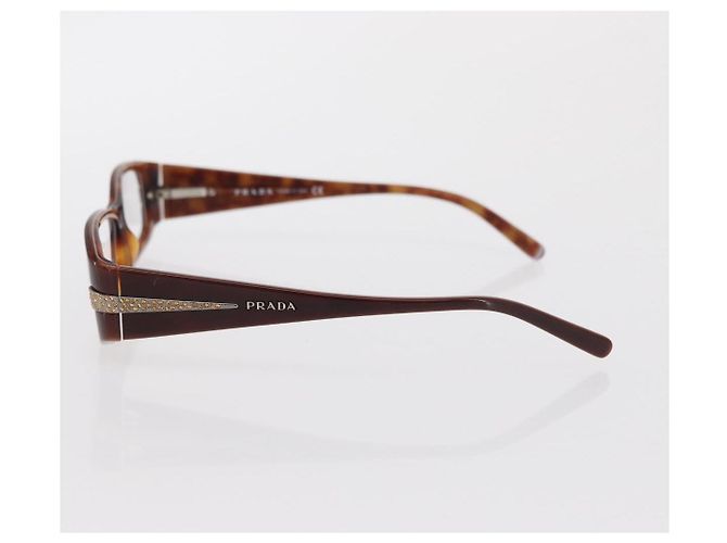 Gafas PRADA de plástico marrón Auth bs33046 Castaño - vista 8