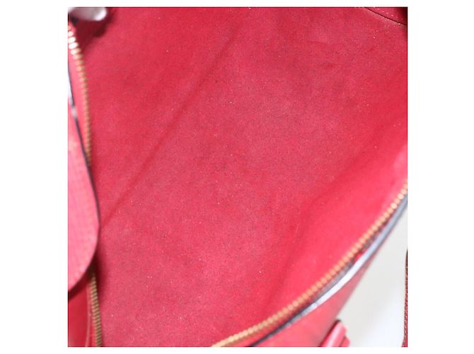 LOUIS VUITTON Borsa a Mano Epi Soufflot Rossa M52227 LV Auth 170775 Rosso - vista 11