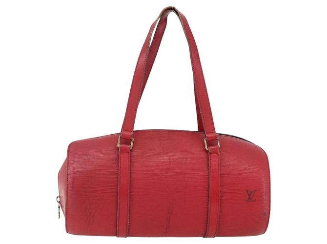 LOUIS VUITTON Borsa a Mano Epi Soufflot Rossa M52227 LV Auth 170775 Rosso - vista 13