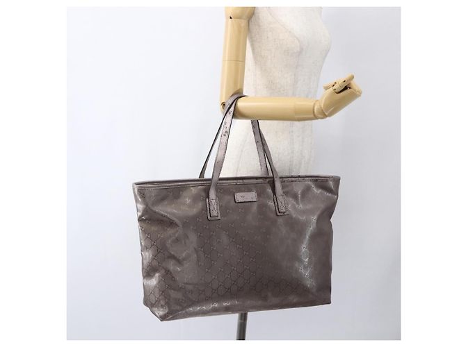 Borsa tote GG Implementation GUCCI Grigio Argento 231120 Auth BA10239 Marrone - vista 23