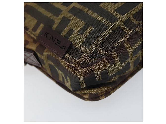 Borsa a Spalla in Tela Zucca FENDI Nera e Marrone Auth ep13292 Nero - vista 15