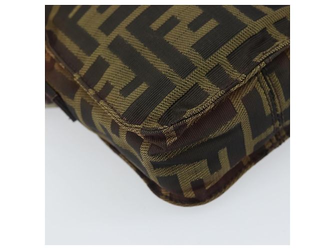 Borsa a Spalla in Tela Zucca FENDI Nera e Marrone Auth ep13292 Nero - vista 17