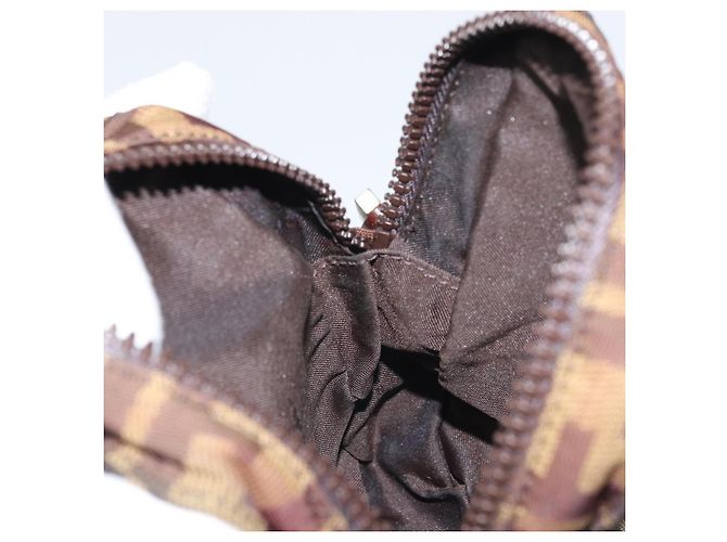 Borsa a Spalla in Tela Zucca FENDI Nera e Marrone Auth ep13292 Nero - vista 20