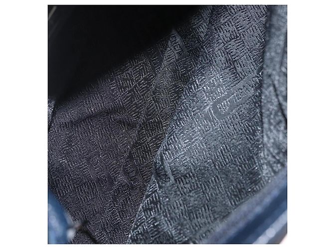 Bottega Veneta Borsa a Spalla in Nylon Blu Navy Auth bs32782 - vista 10