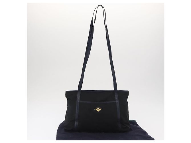 Bottega Veneta Borsa a Spalla in Nylon Blu Navy Auth bs32782 - vista 12