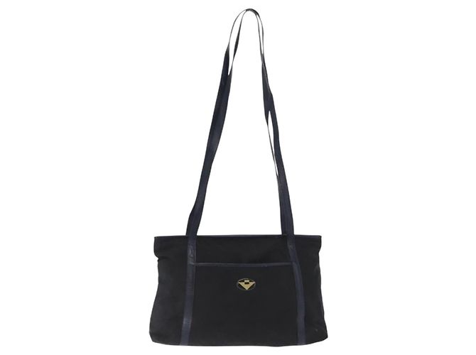 Bottega Veneta Borsa a Spalla in Nylon Blu Navy Auth bs32782 - vista 13