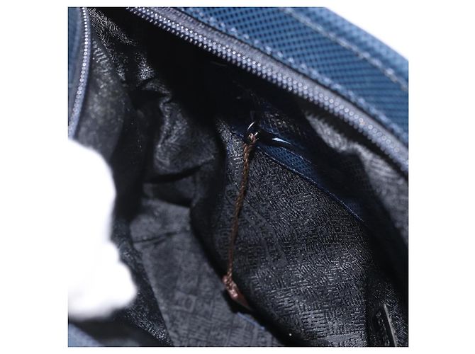 Bottega Veneta Borsa a Spalla in Nylon Blu Navy Auth bs32782 - vista 22