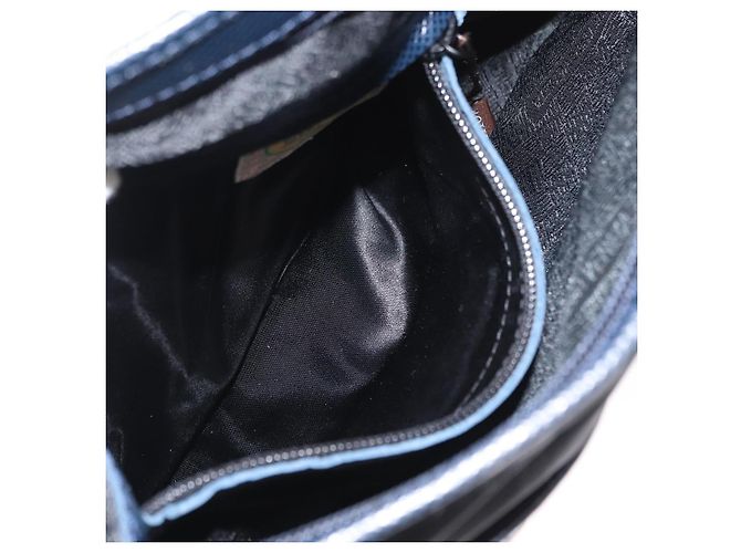 Bottega Veneta Borsa a Spalla in Nylon Blu Navy Auth bs32782 - vista 23