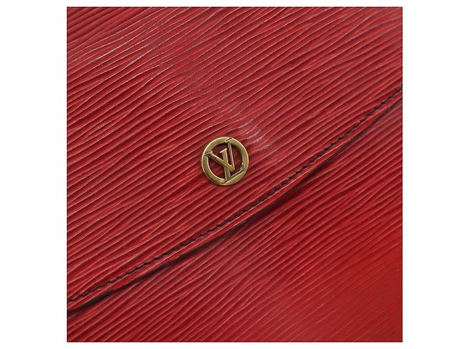LOUIS VUITTON Clutch Epi Montaigne 27 Rosso M52657 LV Auth 168213 - vista 17