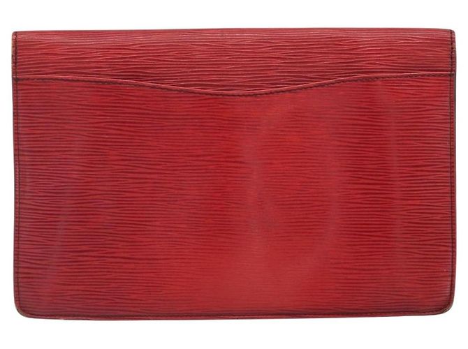 LOUIS VUITTON Clutch Epi Montaigne 27 Rosso M52657 LV Auth 168213 - vista 2