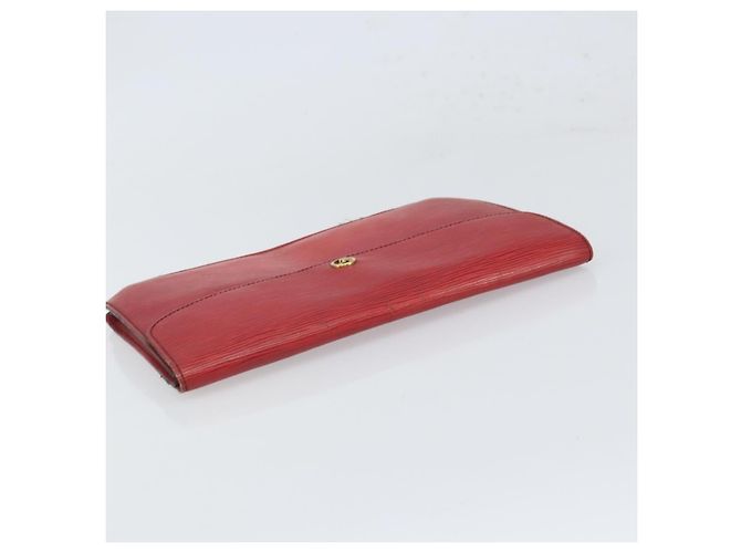 LOUIS VUITTON Clutch Epi Montaigne 27 Rosso M52657 LV Auth 168213 - vista 5