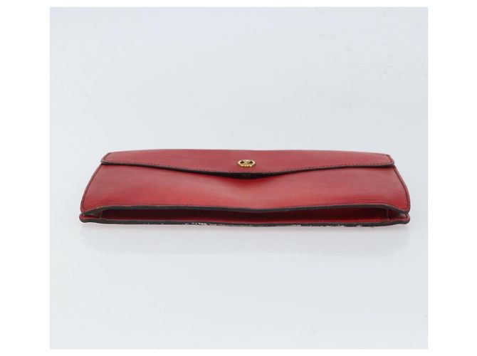 LOUIS VUITTON Clutch Epi Montaigne 27 Rosso M52657 LV Auth 168213 - vista 6