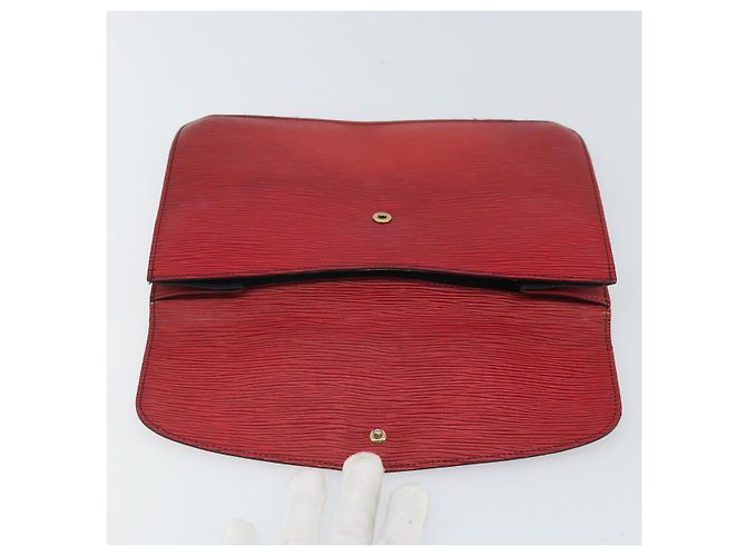 LOUIS VUITTON Clutch Epi Montaigne 27 Rosso M52657 LV Auth 168213 - vista 8