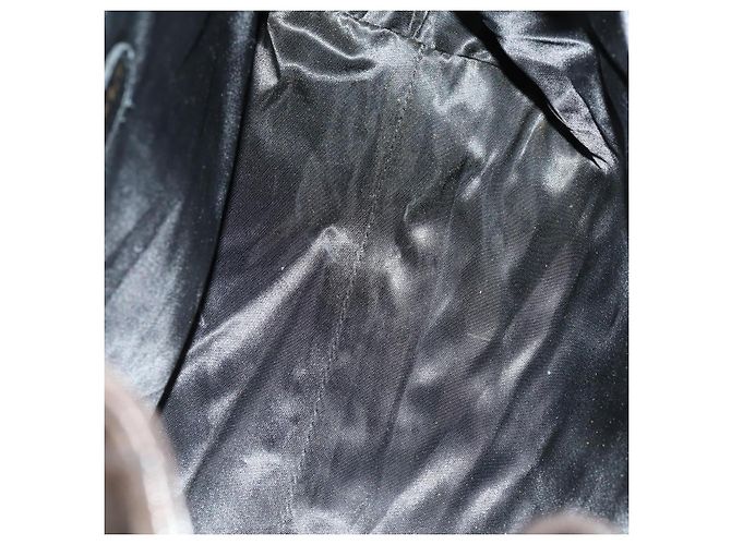 CHANEL Mochila Matelassé de Piel de Cordero Marrón Oscuro Oro CC Auth ki6346 Dorado - vista 17