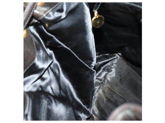 CHANEL Mochila Matelassé de Piel de Cordero Marrón Oscuro Oro CC Auth ki6346 Dorado - vista 19