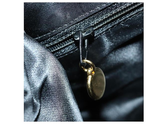 CHANEL Mochila Matelassé de Piel de Cordero Marrón Oscuro Oro CC Auth ki6346 Dorado - vista 21