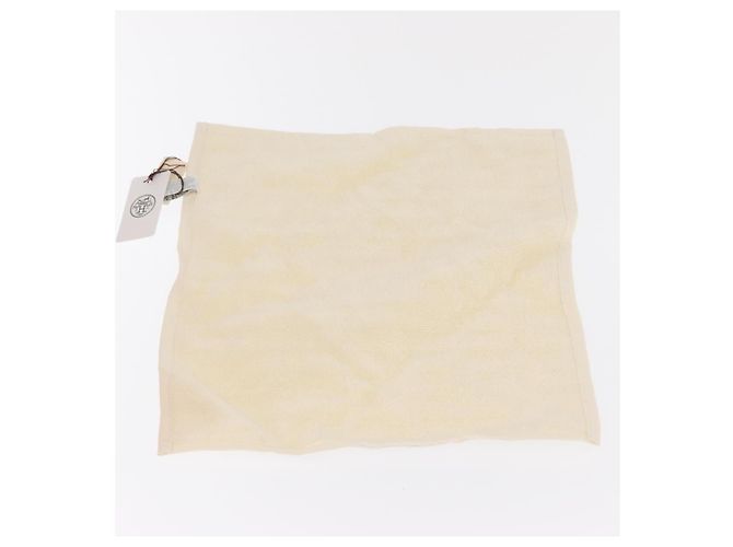 Hermès HERMES Eau de Barbe Scarlatta Set Regalo Fazzoletti Cotone Beige Auth 167972 - vista 11