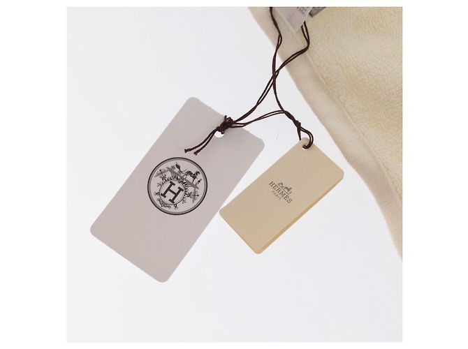 Hermès HERMES Eau de Barbe Scarlatta Set Regalo Fazzoletti Cotone Beige Auth 167972 - vista 13