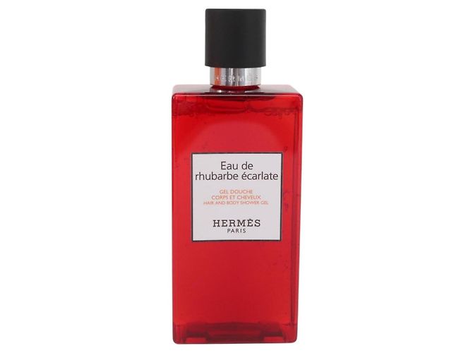 Hermès HERMES Eau de Barbe Scarlatta Set Regalo Fazzoletti Cotone Beige Auth 167972 - vista 2