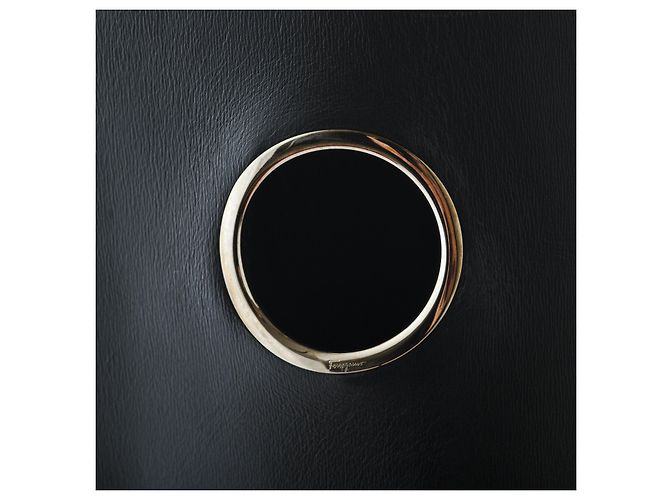 Stivali al ginocchio in pelle nera con ritagli e occhielli Salvatore Ferragamo Nero - vista 6