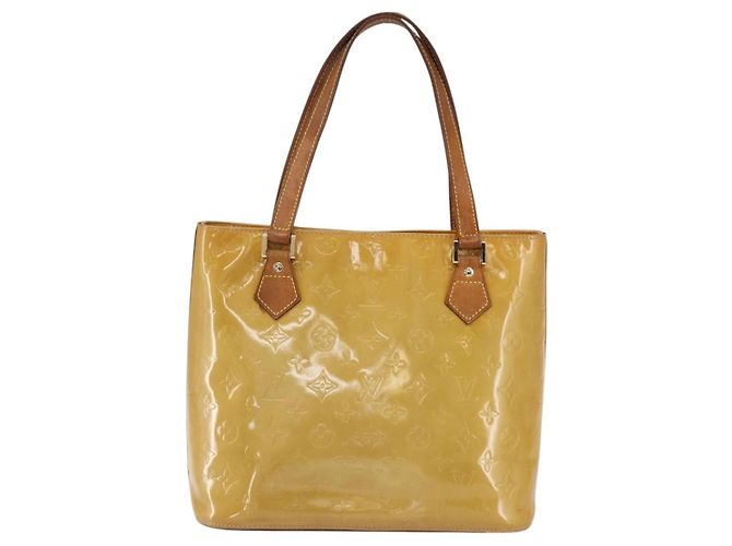 LOUIS VUITTON Borsa a mano Monogram Vernis Houston Gialla M91121 LV Auth ka2072 Giallo - vista 13