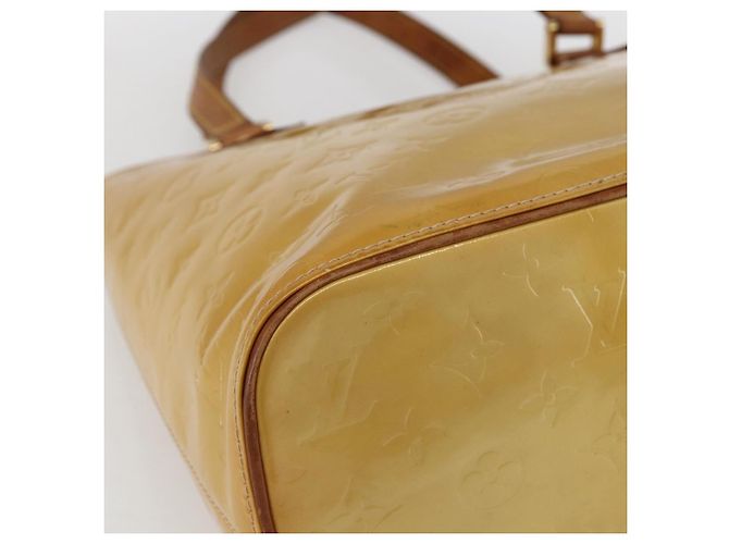 LOUIS VUITTON Borsa a mano Monogram Vernis Houston Gialla M91121 LV Auth ka2072 Giallo - vista 14