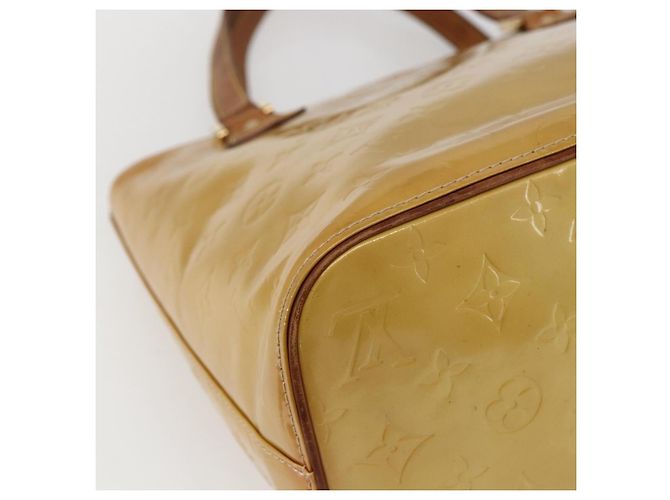 LOUIS VUITTON Borsa a mano Monogram Vernis Houston Gialla M91121 LV Auth ka2072 Giallo - vista 16
