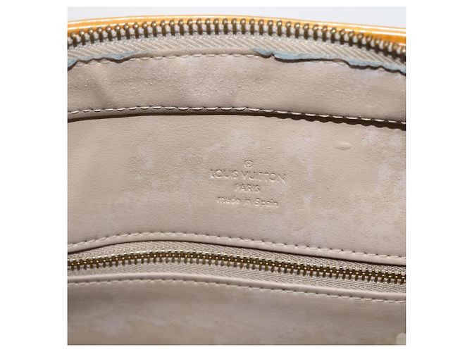 LOUIS VUITTON Borsa a mano Monogram Vernis Houston Gialla M91121 LV Auth ka2072 Giallo - vista 17
