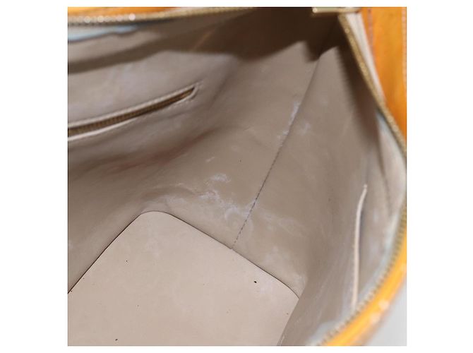 LOUIS VUITTON Borsa a mano Monogram Vernis Houston Gialla M91121 LV Auth ka2072 Giallo - vista 19