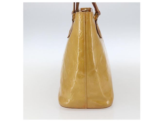 LOUIS VUITTON Borsa a mano Monogram Vernis Houston Gialla M91121 LV Auth ka2072 Giallo - vista 3