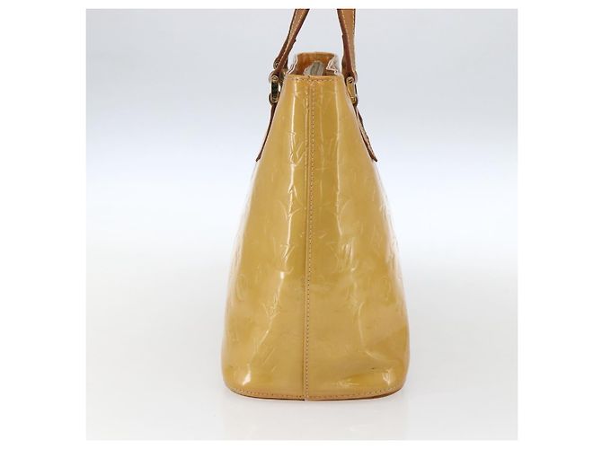 LOUIS VUITTON Borsa a mano Monogram Vernis Houston Gialla M91121 LV Auth ka2072 Giallo - vista 4