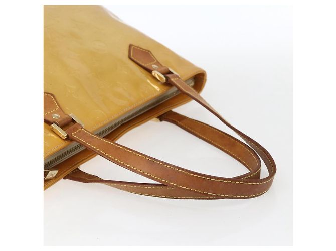 LOUIS VUITTON Borsa a mano Monogram Vernis Houston Gialla M91121 LV Auth ka2072 Giallo - vista 7