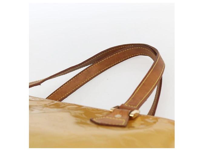 LOUIS VUITTON Borsa a mano Monogram Vernis Houston Gialla M91121 LV Auth ka2072 Giallo - vista 8