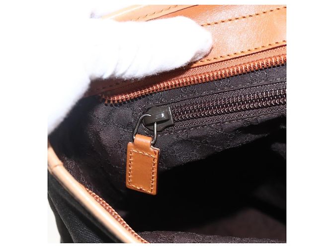 Borsa Tote GUCCI in tela marrone 019 04565 1956 Auth 170250 - vista 16