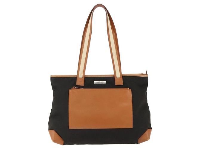 Borsa Tote GUCCI in tela marrone 019 04565 1956 Auth 170250 - vista 2