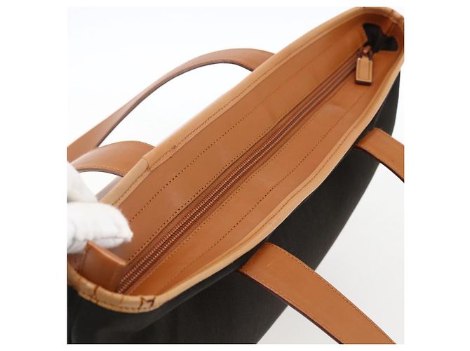 Borsa Tote GUCCI in tela marrone 019 04565 1956 Auth 170250 - vista 6
