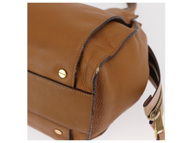 Chloé Borsa a Mano Chloe in Pelle Marrone Oro Auth 169414 D'oro - vista 11