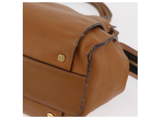 Chloé Borsa a Mano Chloe in Pelle Marrone Oro Auth 169414 D'oro - vista 13