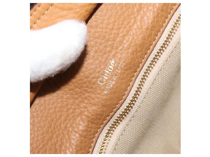 Chloé Borsa a Mano Chloe in Pelle Marrone Oro Auth 169414 D'oro - vista 15