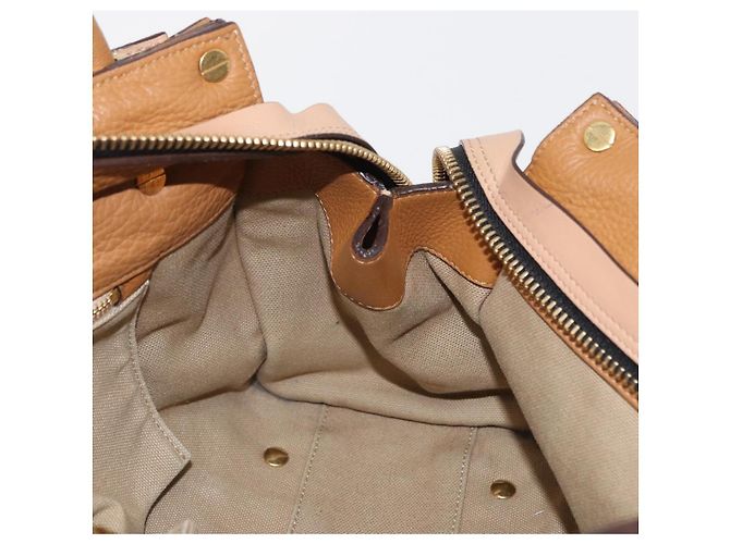Chloé Borsa a Mano Chloe in Pelle Marrone Oro Auth 169414 D'oro - vista 17