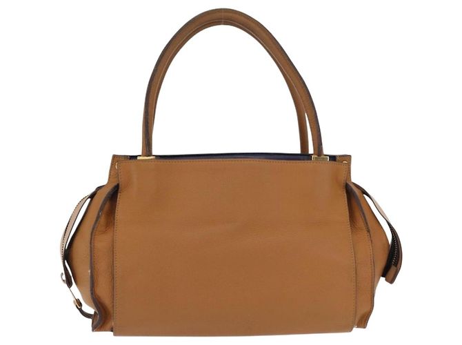Chloé Borsa a Mano Chloe in Pelle Marrone Oro Auth 169414 D'oro - vista 2