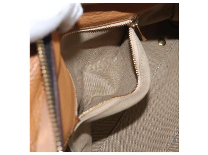 Chloé Borsa a Mano Chloe in Pelle Marrone Oro Auth 169414 D'oro - vista 20