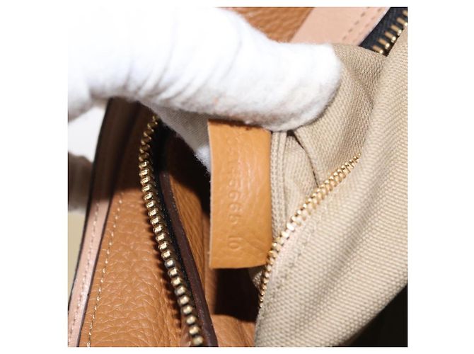 Chloé Borsa a Mano Chloe in Pelle Marrone Oro Auth 169414 D'oro - vista 21
