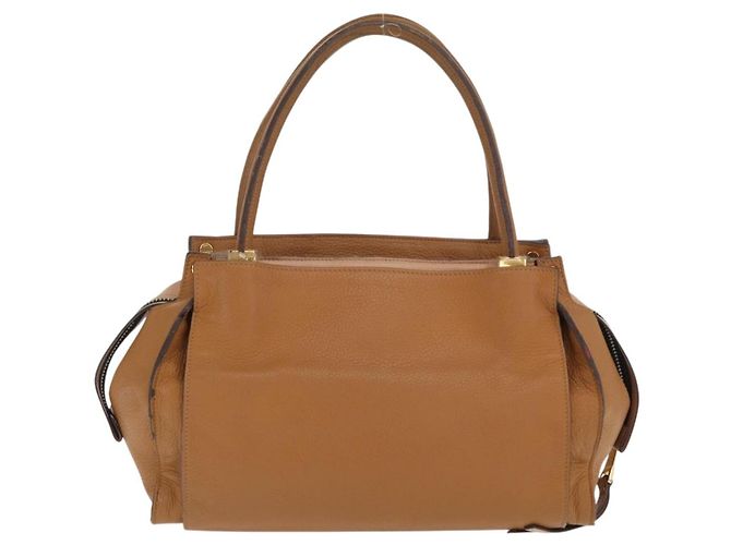 Chloé Borsa a Mano Chloe in Pelle Marrone Oro Auth 169414 D'oro - vista 3