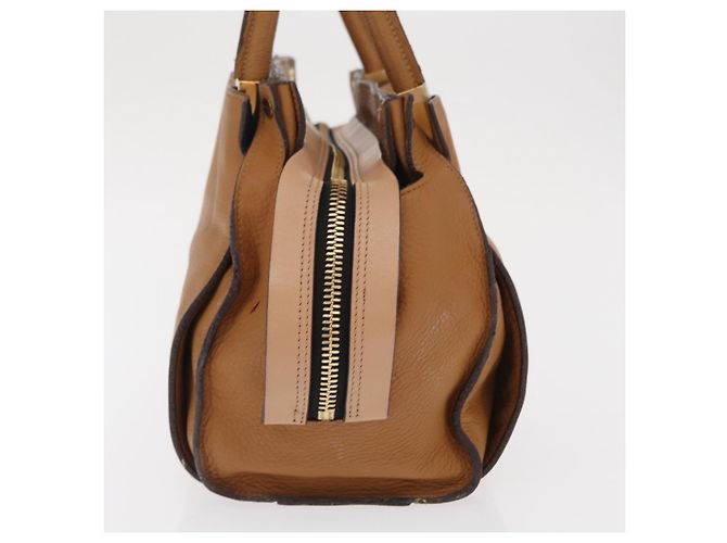 Chloé Borsa a Mano Chloe in Pelle Marrone Oro Auth 169414 D'oro - vista 4