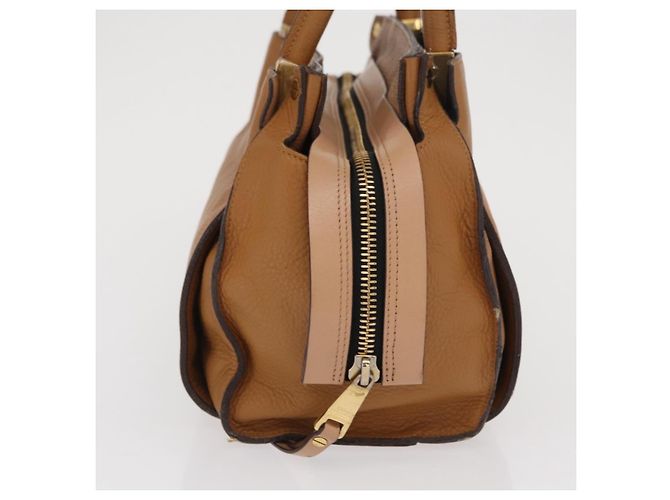 Chloé Borsa a Mano Chloe in Pelle Marrone Oro Auth 169414 D'oro - vista 5
