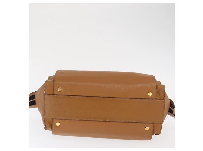 Chloé Borsa a Mano Chloe in Pelle Marrone Oro Auth 169414 D'oro - vista 9