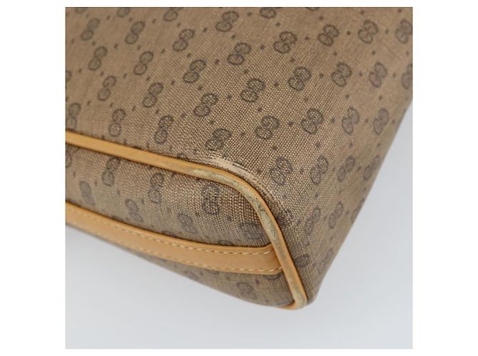 Gucci Borsa a spalla Micro GG Supreme in PVC Beige Oro Auth 170584 D'oro - vista 11