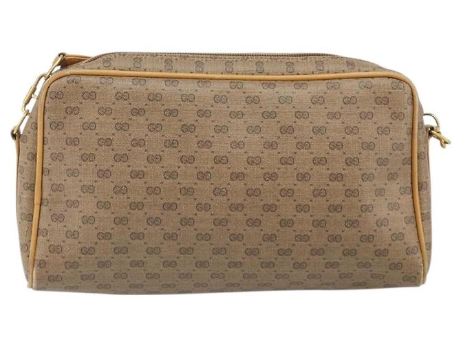 Gucci Borsa a spalla Micro GG Supreme in PVC Beige Oro Auth 170584 D'oro - vista 3