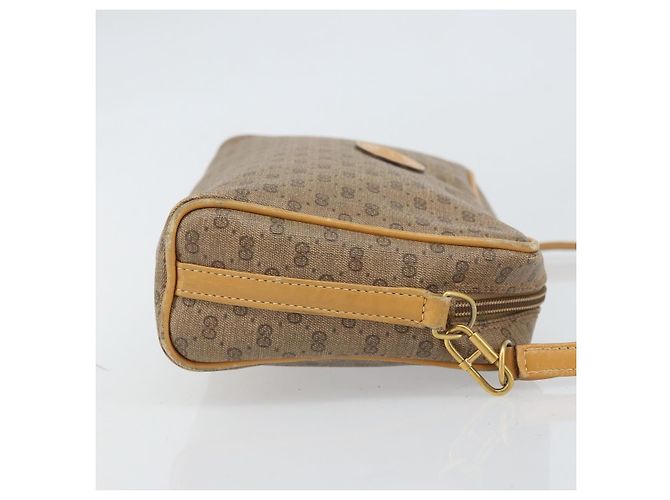 Gucci Borsa a spalla Micro GG Supreme in PVC Beige Oro Auth 170584 D'oro - vista 4